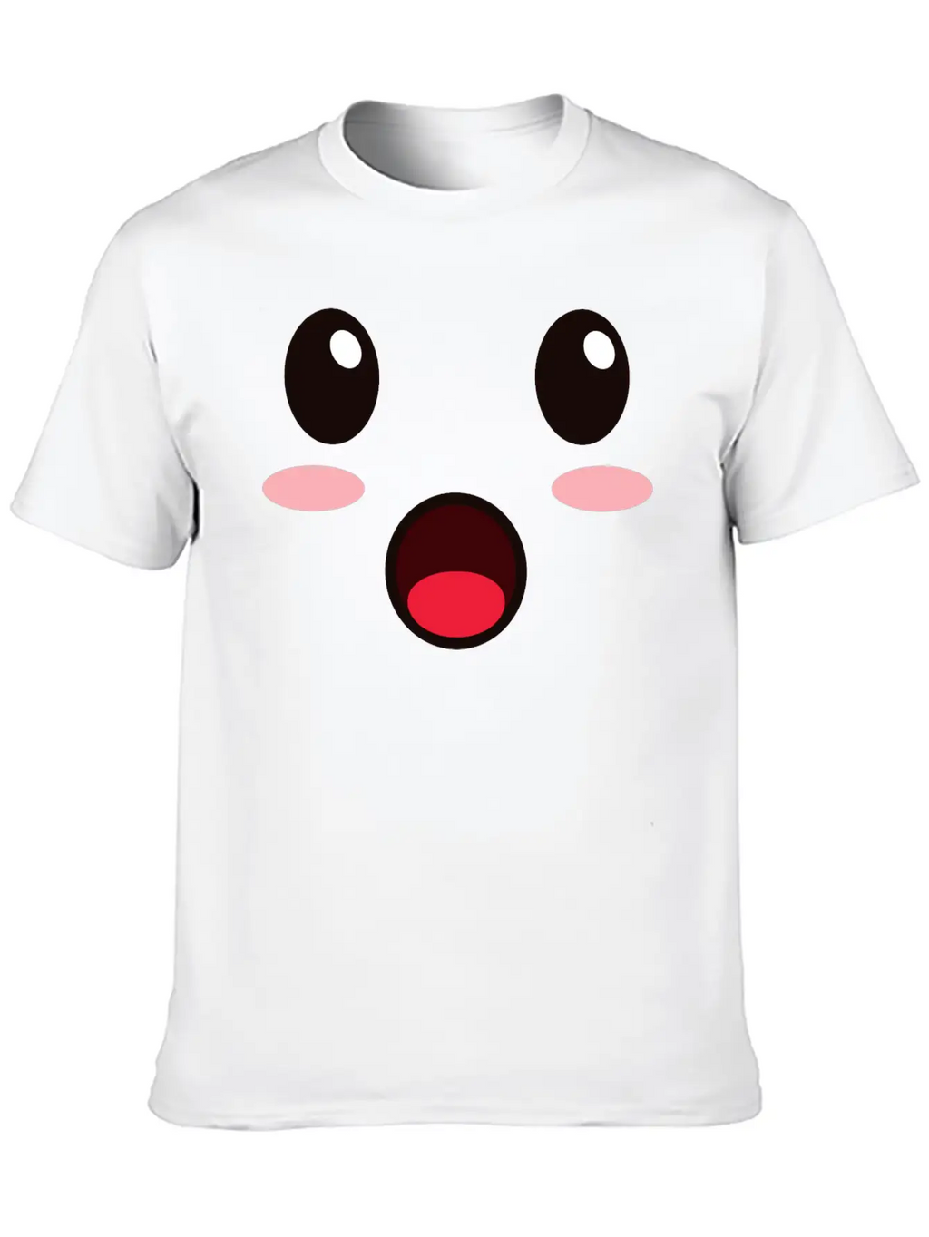 Cute Face Unisex Casual T-Shirt – Clean Design For Daily Comfort