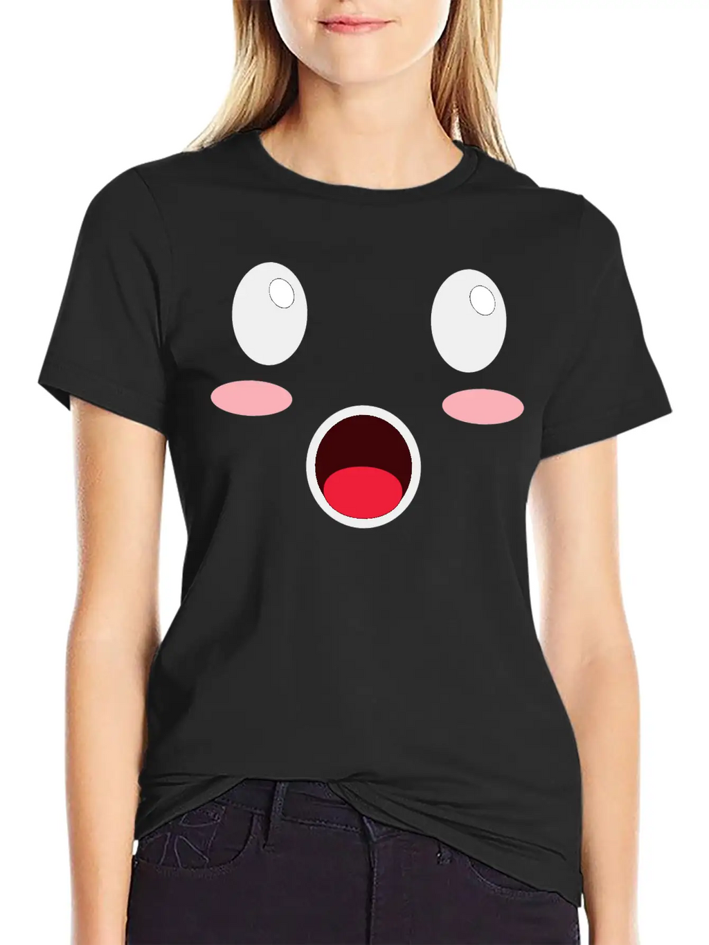 Cute Face Unisex Casual T-Shirt – Clean Design For Daily Comfort