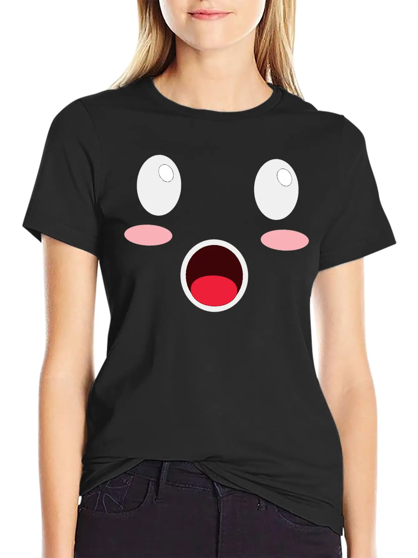 Cute Face Unisex Casual T-Shirt – Clean Design For Daily Comfort