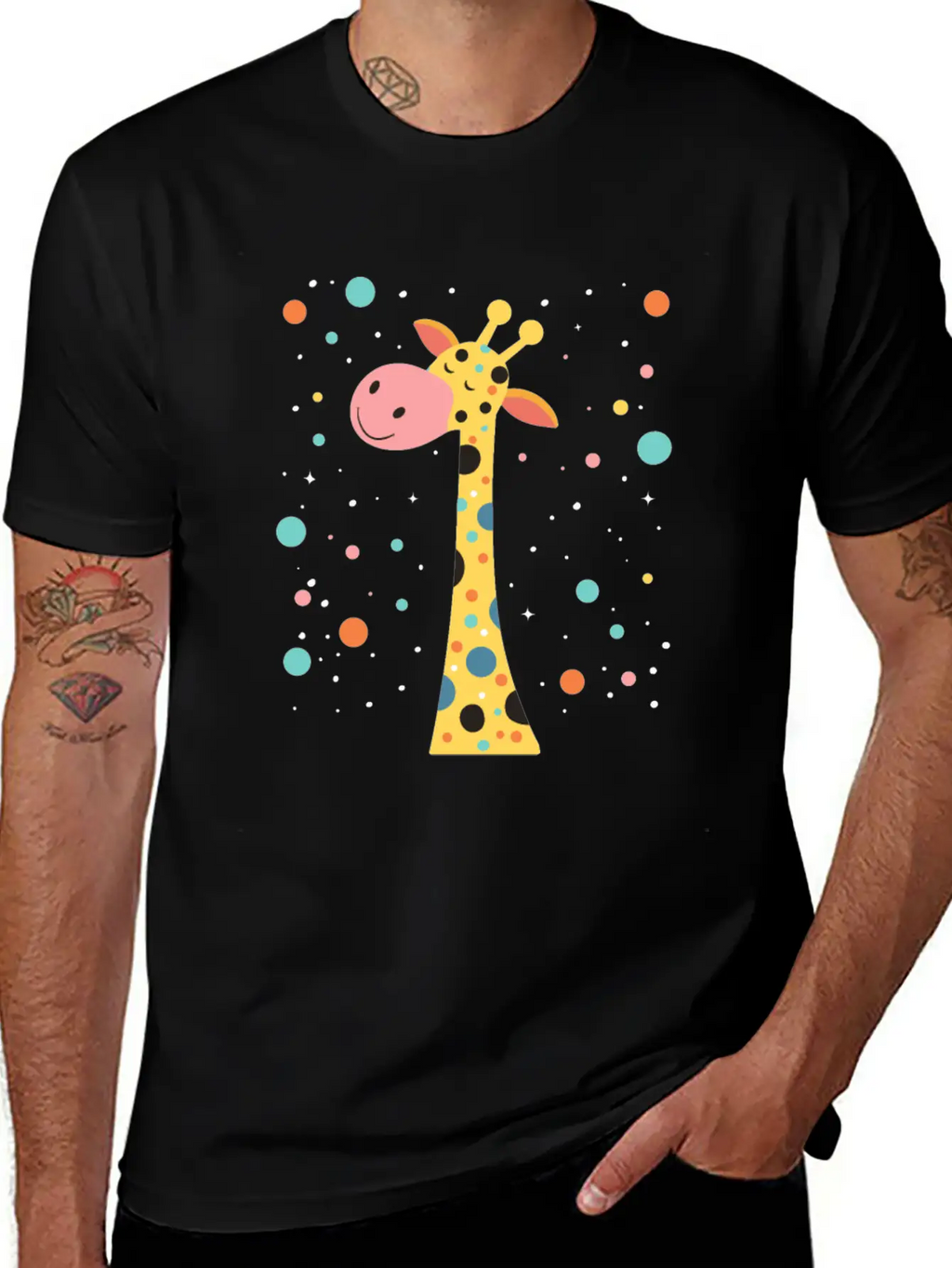 Cute Giraffe For Kids For A Kid Essential Cotton Tee For Daily Outfits – Unisex Style
