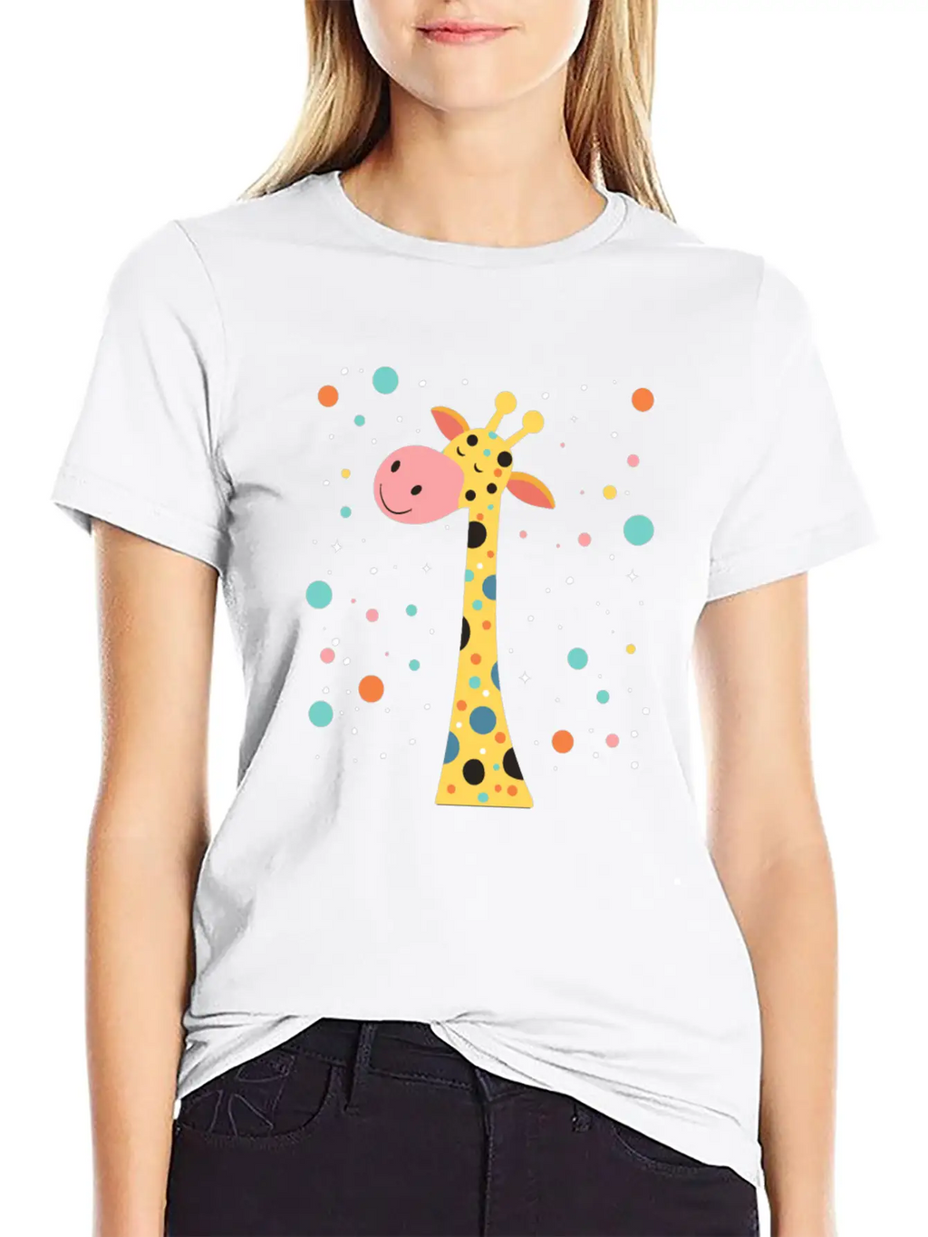 Cute Giraffe For Kids For A Kid Essential Cotton Tee For Daily Outfits – Unisex Style