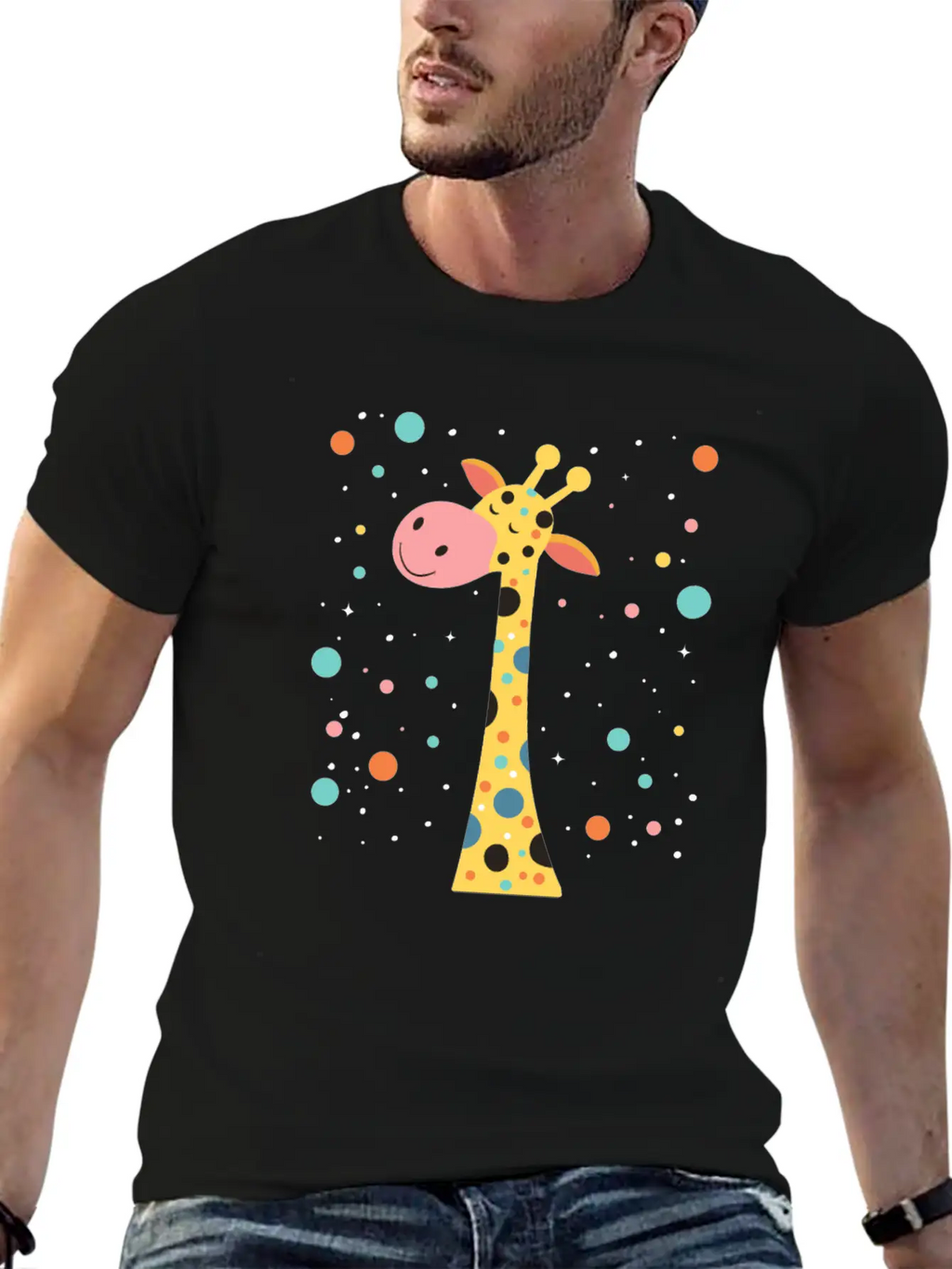 Cute Giraffe For Kids For A Kid Essential Cotton Tee For Daily Outfits – Unisex Style
