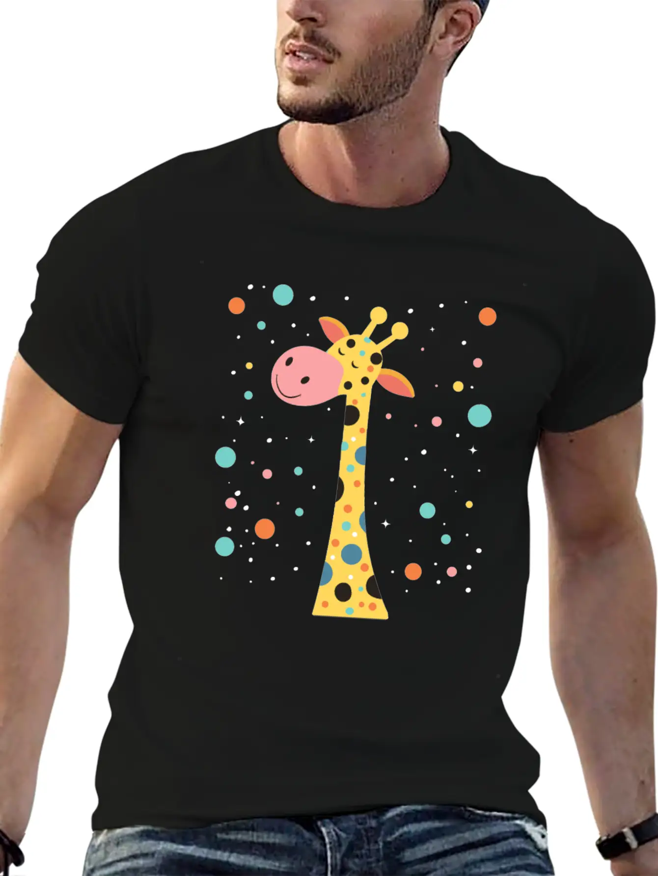 Cute Giraffe For Kids For A Kid Essential Cotton Tee For Daily Outfits – Unisex Style