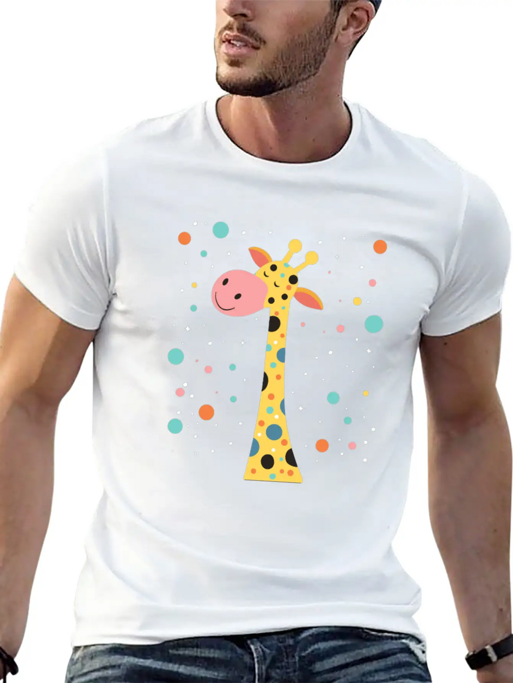Cute Giraffe For Kids For A Kid Essential Cotton Tee For Daily Outfits – Unisex Style