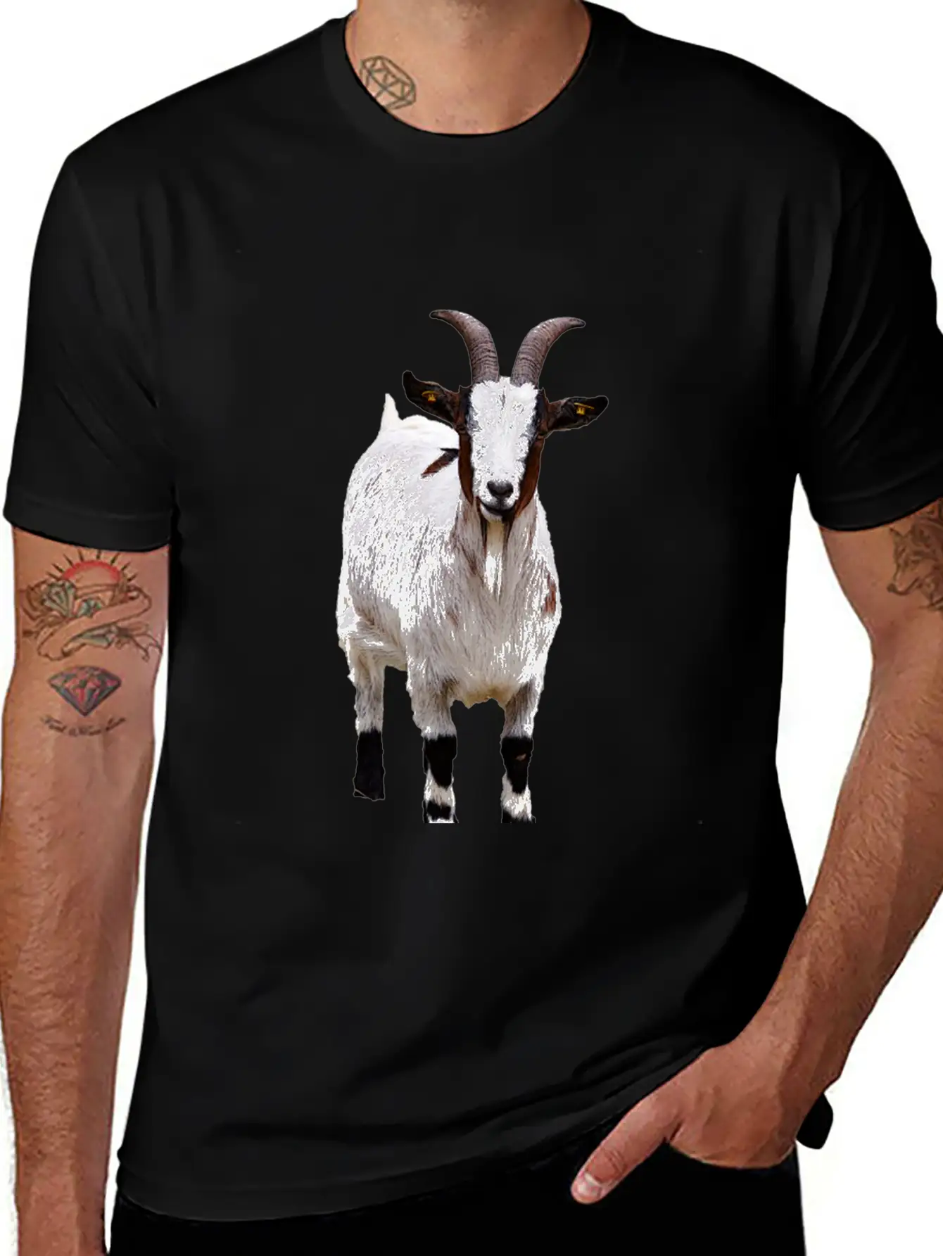Cute Goat Essential Cotton Tee For Daily Outfits – Unisex Style
