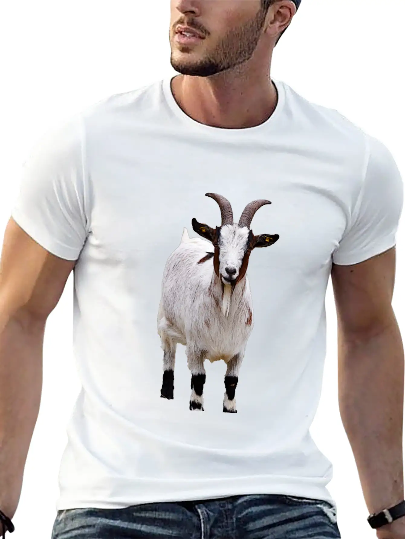 Cute Goat Essential Cotton Tee For Daily Outfits – Unisex Style