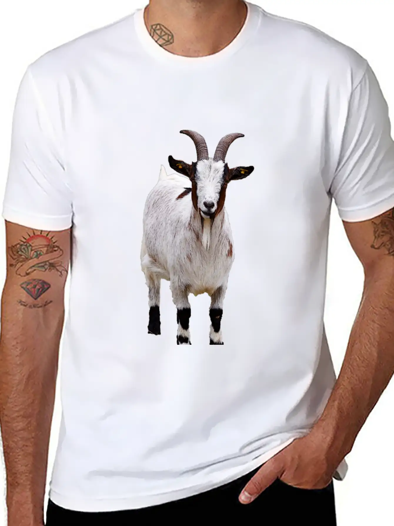 Cute Goat Essential Cotton Tee For Daily Outfits – Unisex Style