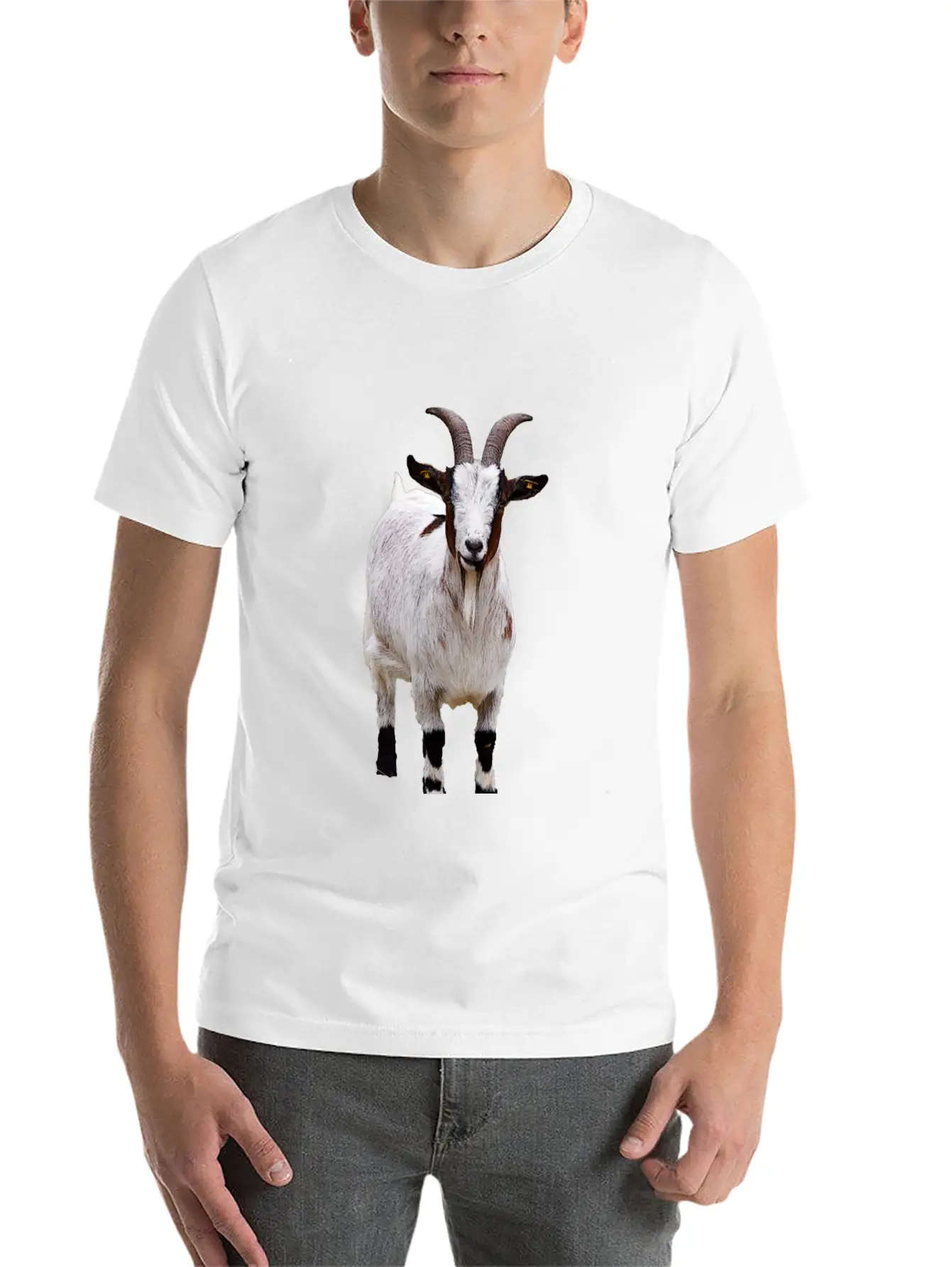 Cute Goat Essential Cotton Tee For Daily Outfits – Unisex Style