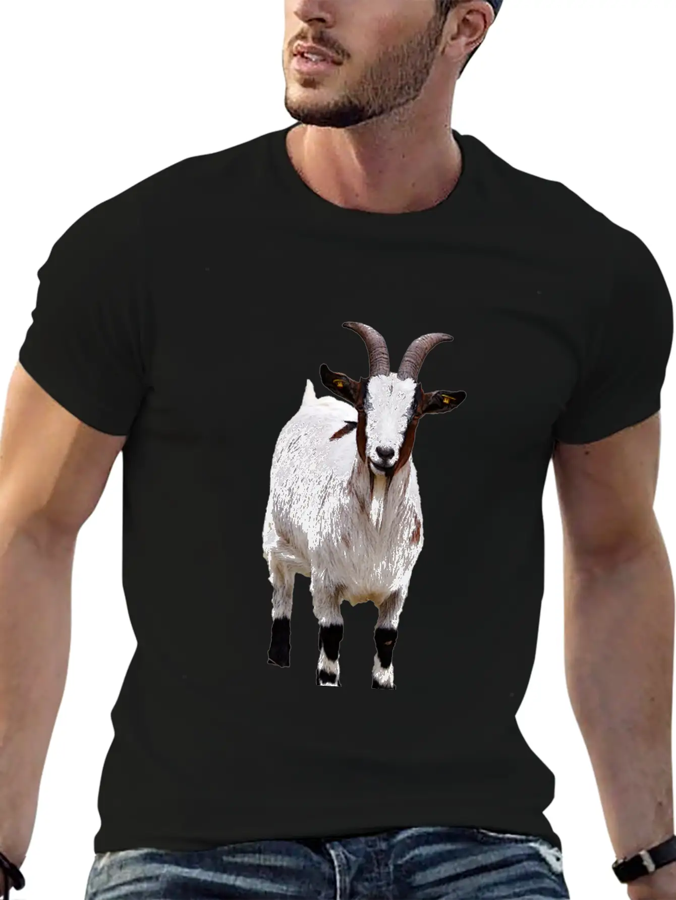 Cute Goat Essential Cotton Tee For Daily Outfits – Unisex Style