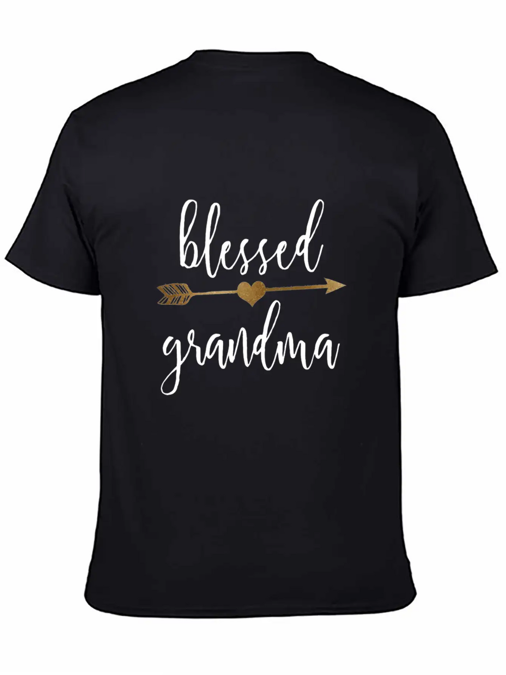 Cute Gold Arrow Blessed Grandma Grandmother Unisex Casual T-Shirt – Clean Design For Daily Comfort