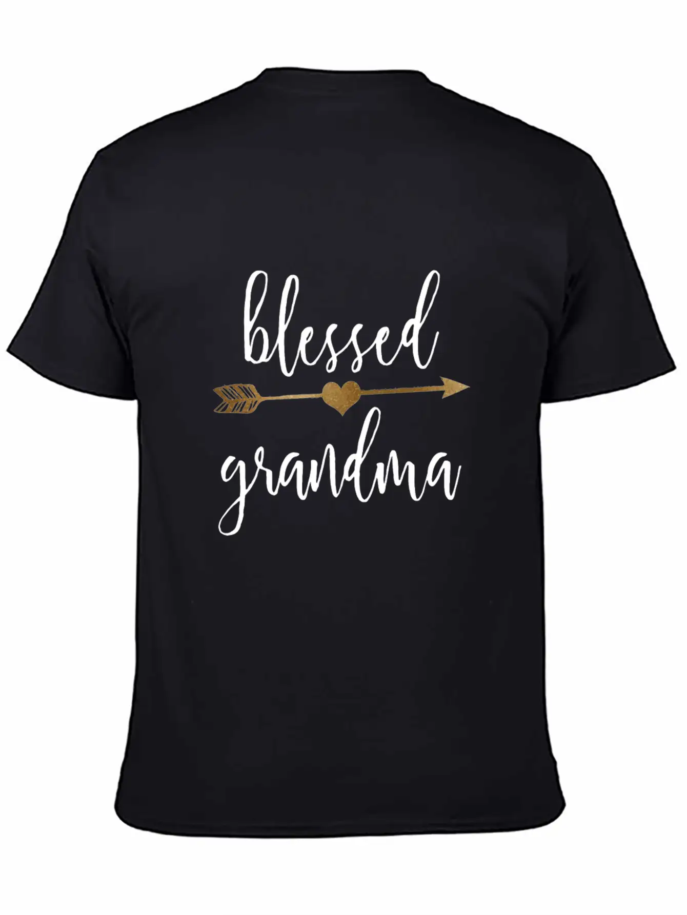 Cute Gold Arrow Blessed Grandma Grandmother Unisex Casual T-Shirt – Clean Design For Daily Comfort