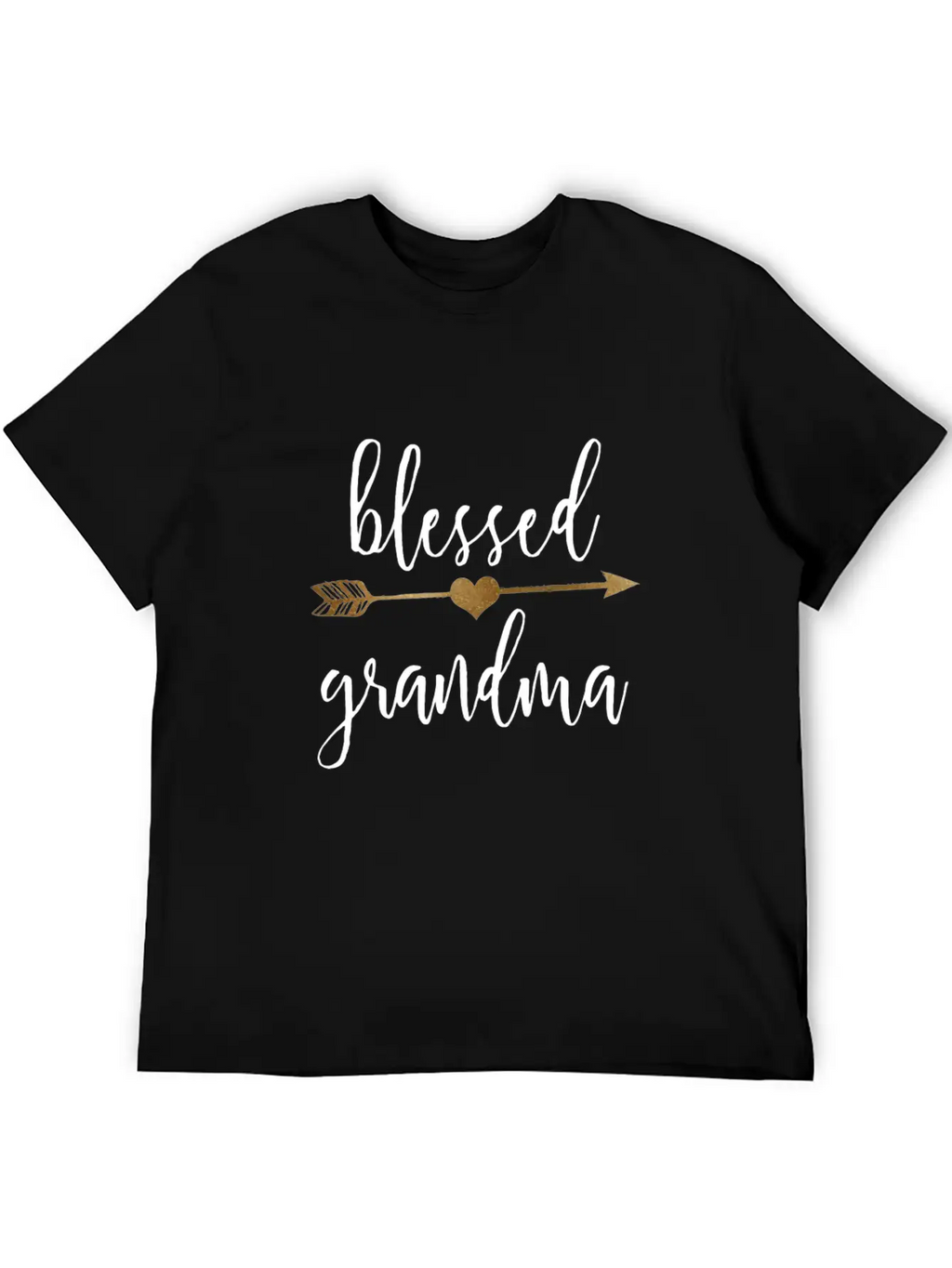 Cute Gold Arrow Blessed Grandma Grandmother Unisex Casual T-Shirt – Clean Design For Daily Comfort