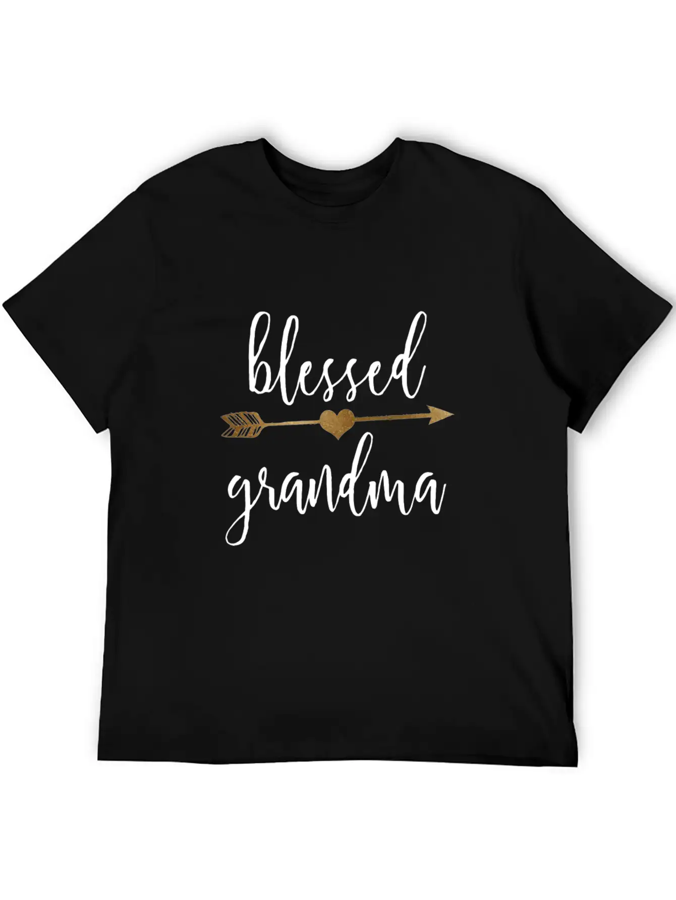 Cute Gold Arrow Blessed Grandma Grandmother Unisex Casual T-Shirt – Clean Design For Daily Comfort
