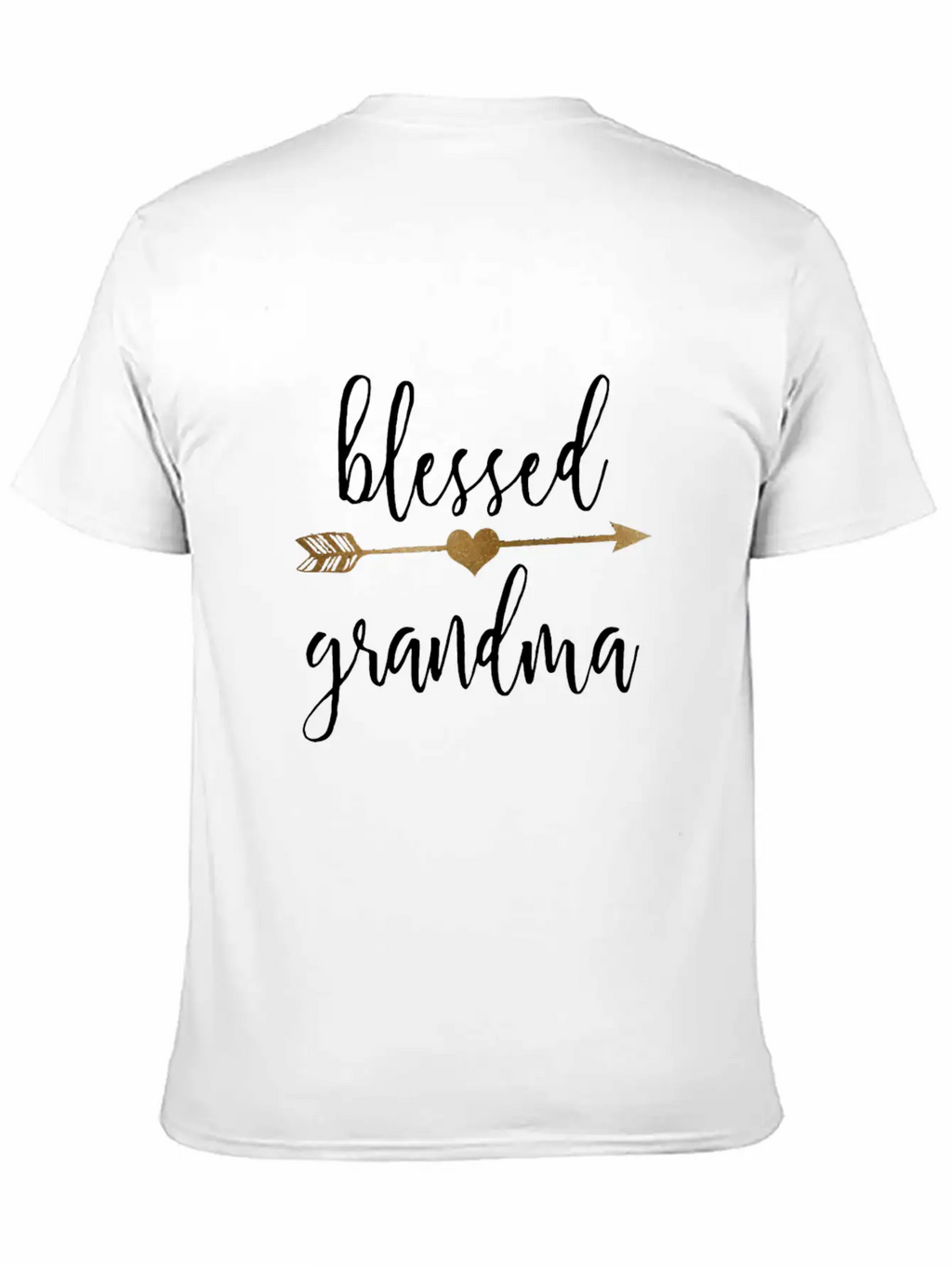 Cute Gold Arrow Blessed Grandma Grandmother Unisex Casual T-Shirt – Clean Design For Daily Comfort