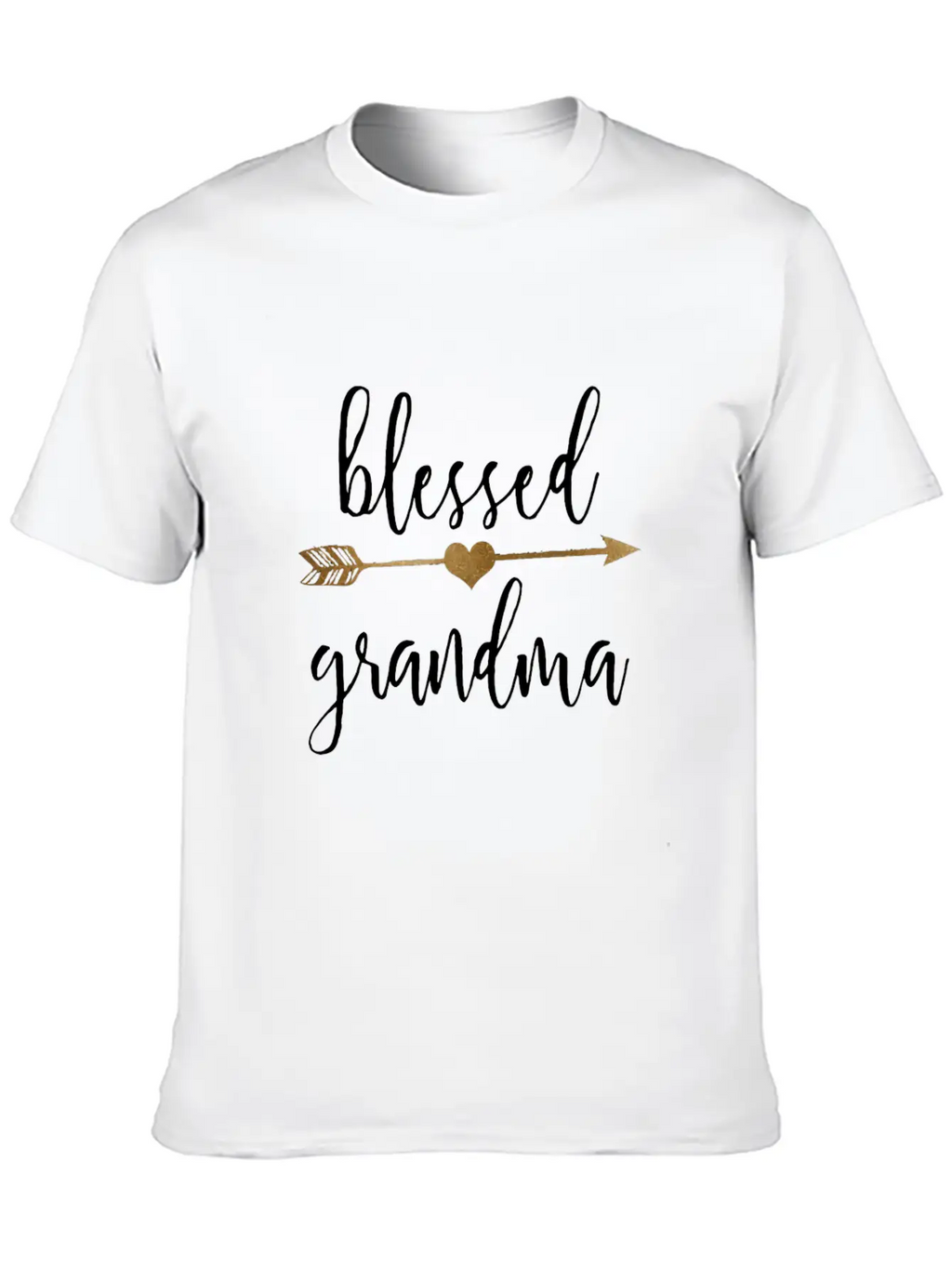 Cute Gold Arrow Blessed Grandma Grandmother Unisex Casual T-Shirt – Clean Design For Daily Comfort