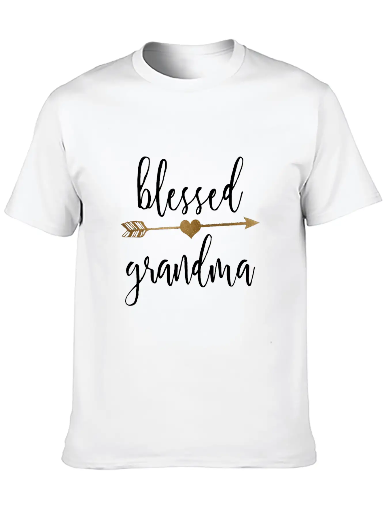 Cute Gold Arrow Blessed Grandma Grandmother Unisex Casual T-Shirt – Clean Design For Daily Comfort