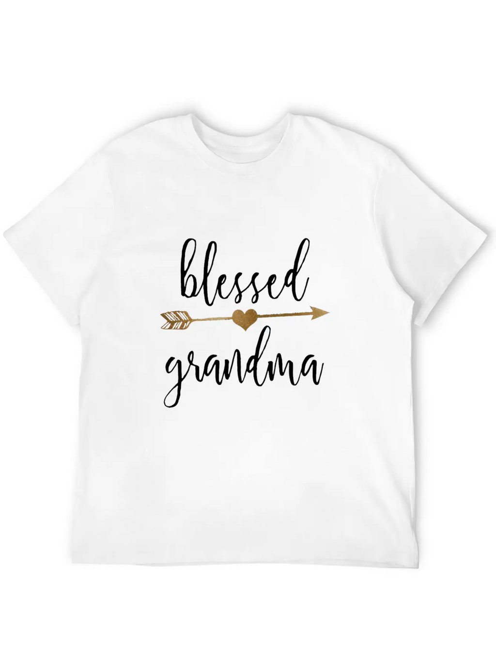 Cute Gold Arrow Blessed Grandma Grandmother Unisex Casual T-Shirt – Clean Design For Daily Comfort