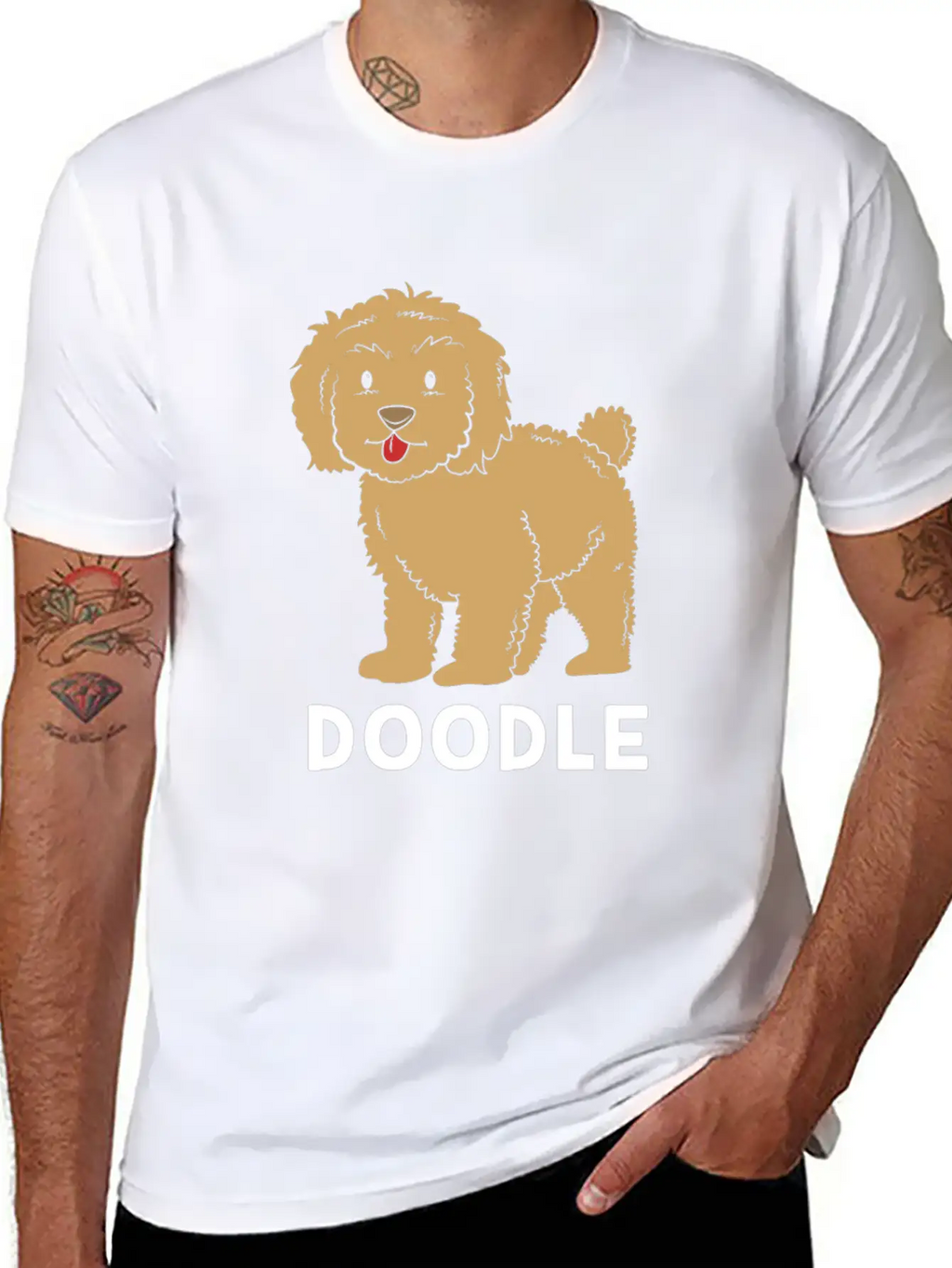 Cute Goldendoodle Golden Doodle Women Casual Graphic T-Shirt – Simple And Comfortable Daily Wear