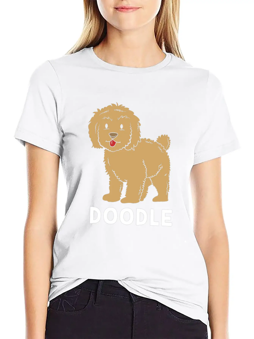 Cute Goldendoodle Golden Doodle Women Casual Graphic T-Shirt – Simple And Comfortable Daily Wear