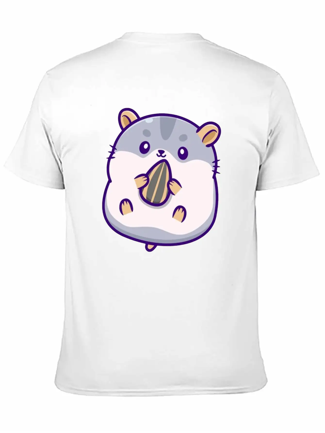 Cute Hamster Eating Sunflower Seed Unisex Casual T-Shirt – Clean Design For Daily Comfort