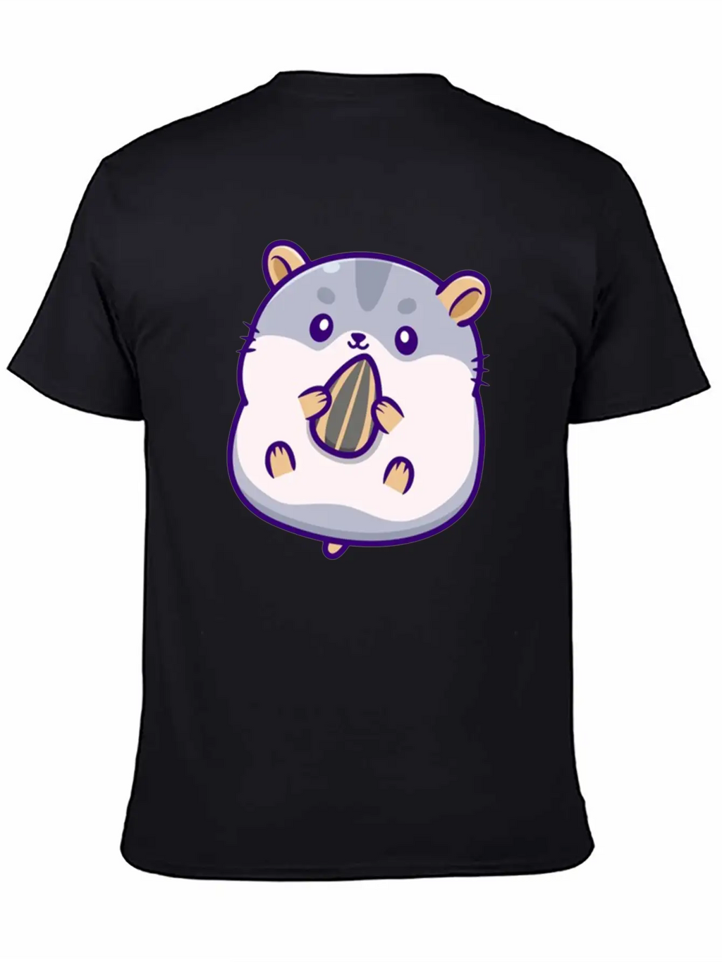 Cute Hamster Eating Sunflower Seed Unisex Casual T-Shirt – Clean Design For Daily Comfort