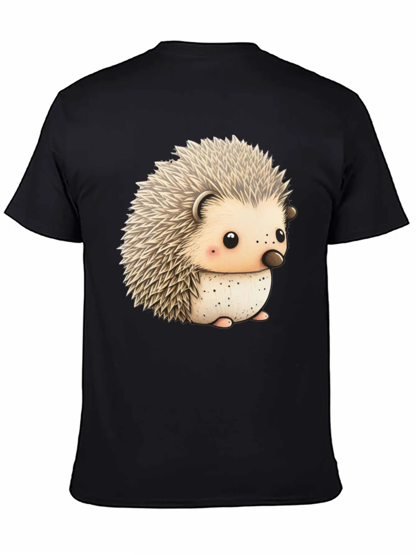 Cute Hedgehog Unisex Casual T-Shirt – Clean Design For Daily Comfort