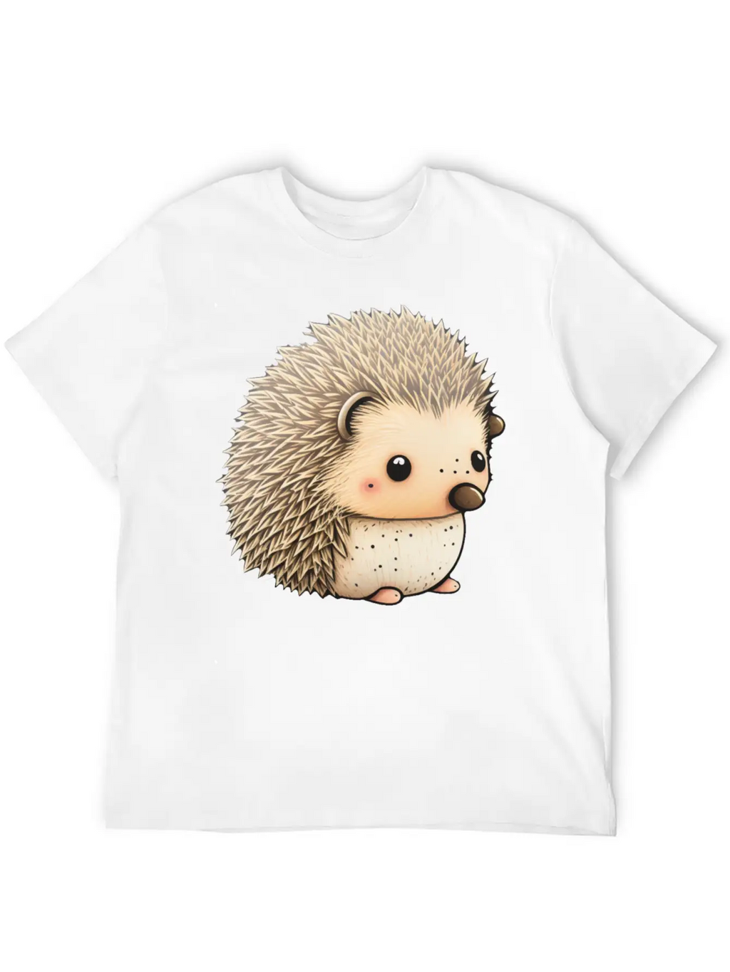 Cute Hedgehog Unisex Casual T-Shirt – Clean Design For Daily Comfort