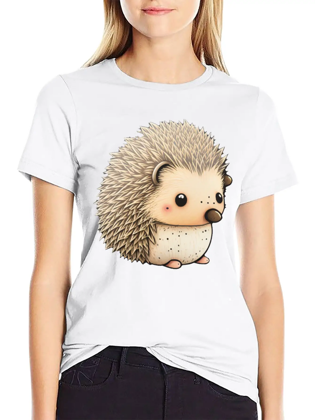Cute Hedgehog Unisex Casual T-Shirt – Clean Design For Daily Comfort