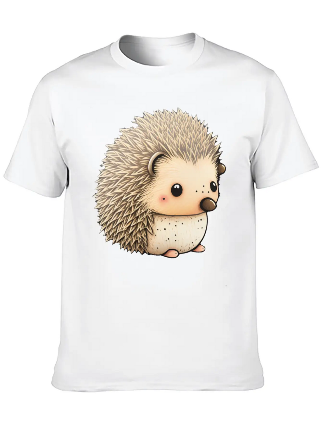 Cute Hedgehog Unisex Casual T-Shirt – Clean Design For Daily Comfort