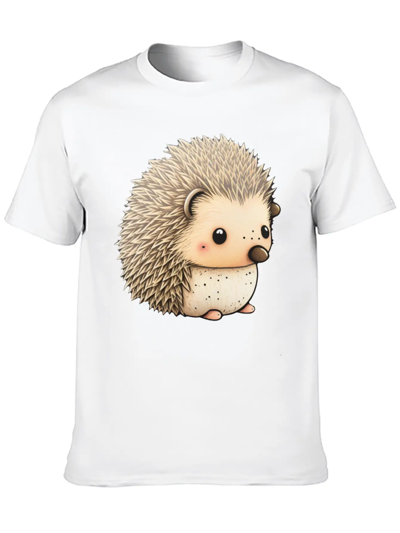 Cute Hedgehog Unisex Casual T-Shirt – Clean Design For Daily Comfort