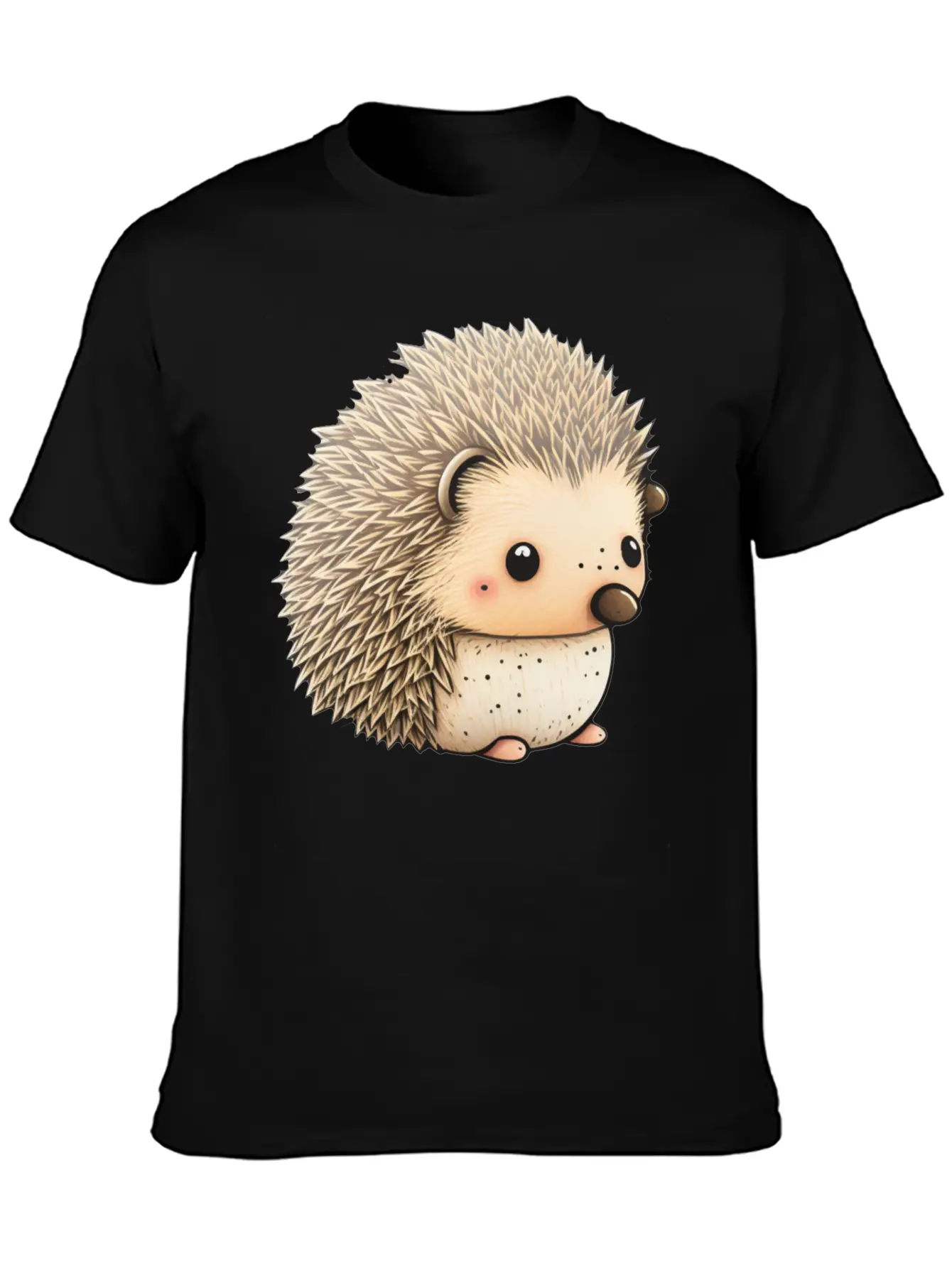 Cute Hedgehog Unisex Casual T-Shirt – Clean Design For Daily Comfort