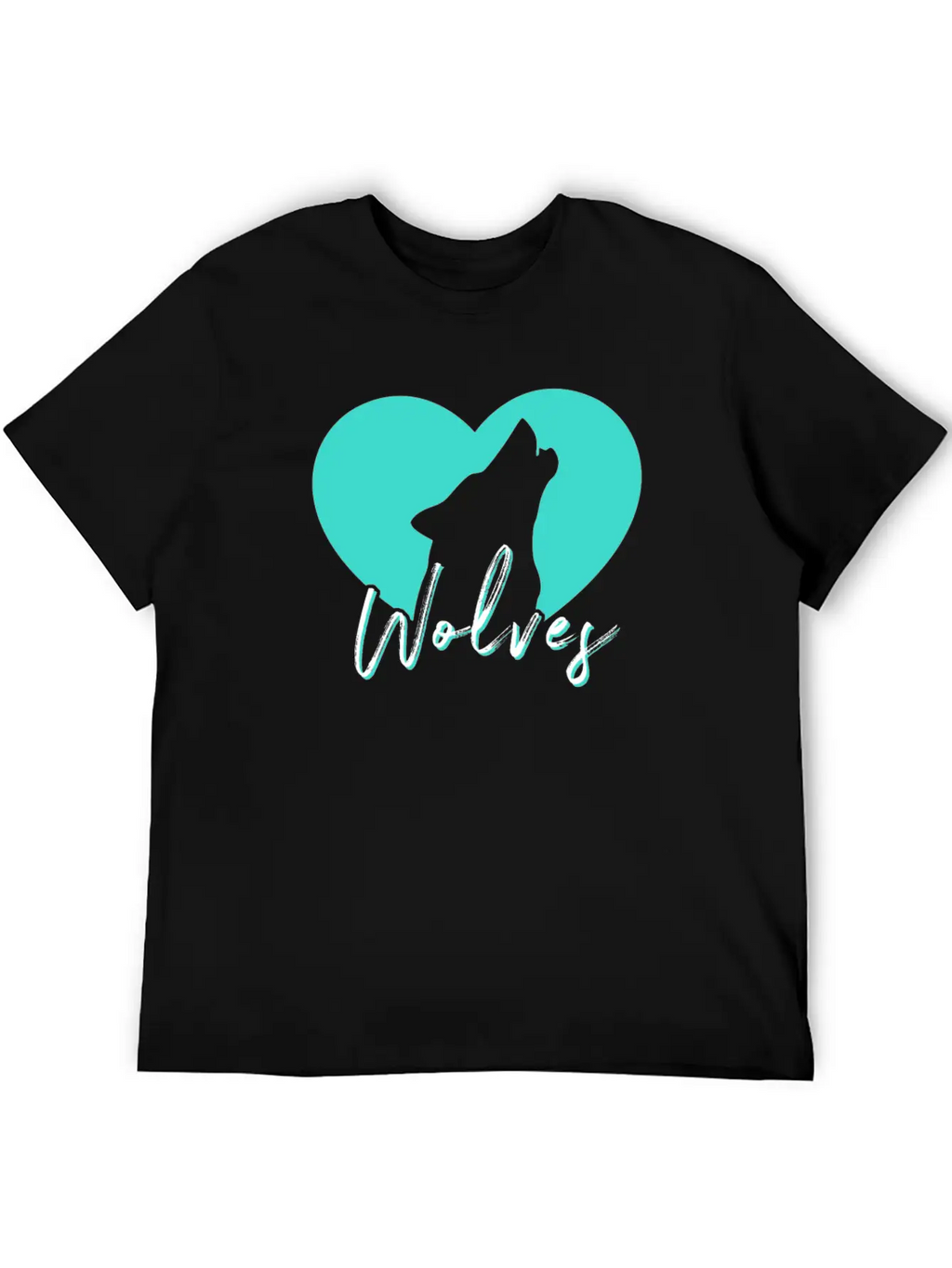 Cute Howling Wolf Spirit Animal Heart Love Wolves Breathable Soft Cotton T-Shirt – Timeless Casual Look