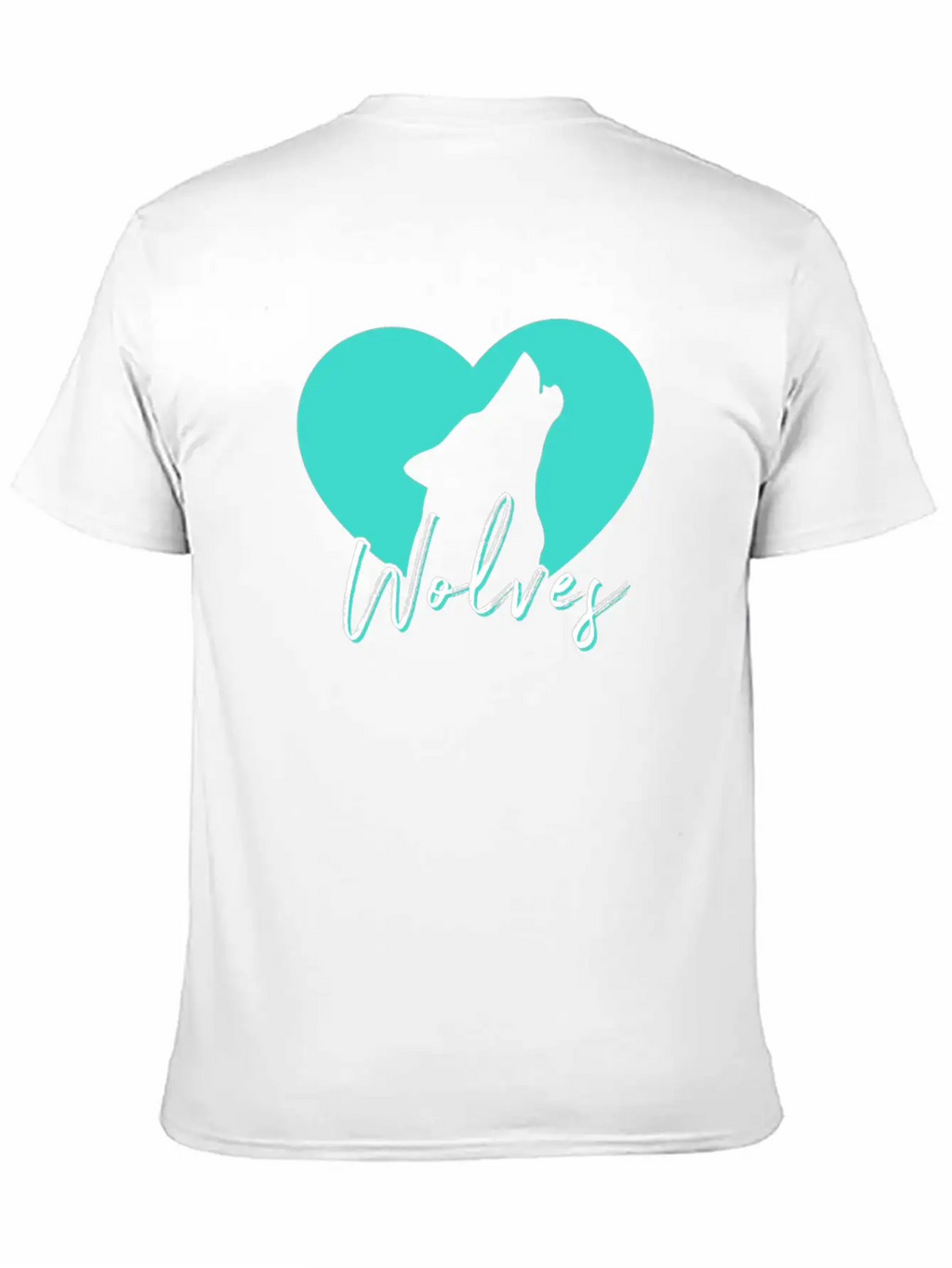 Cute Howling Wolf Spirit Animal Heart Love Wolves Breathable Soft Cotton T-Shirt – Timeless Casual Look