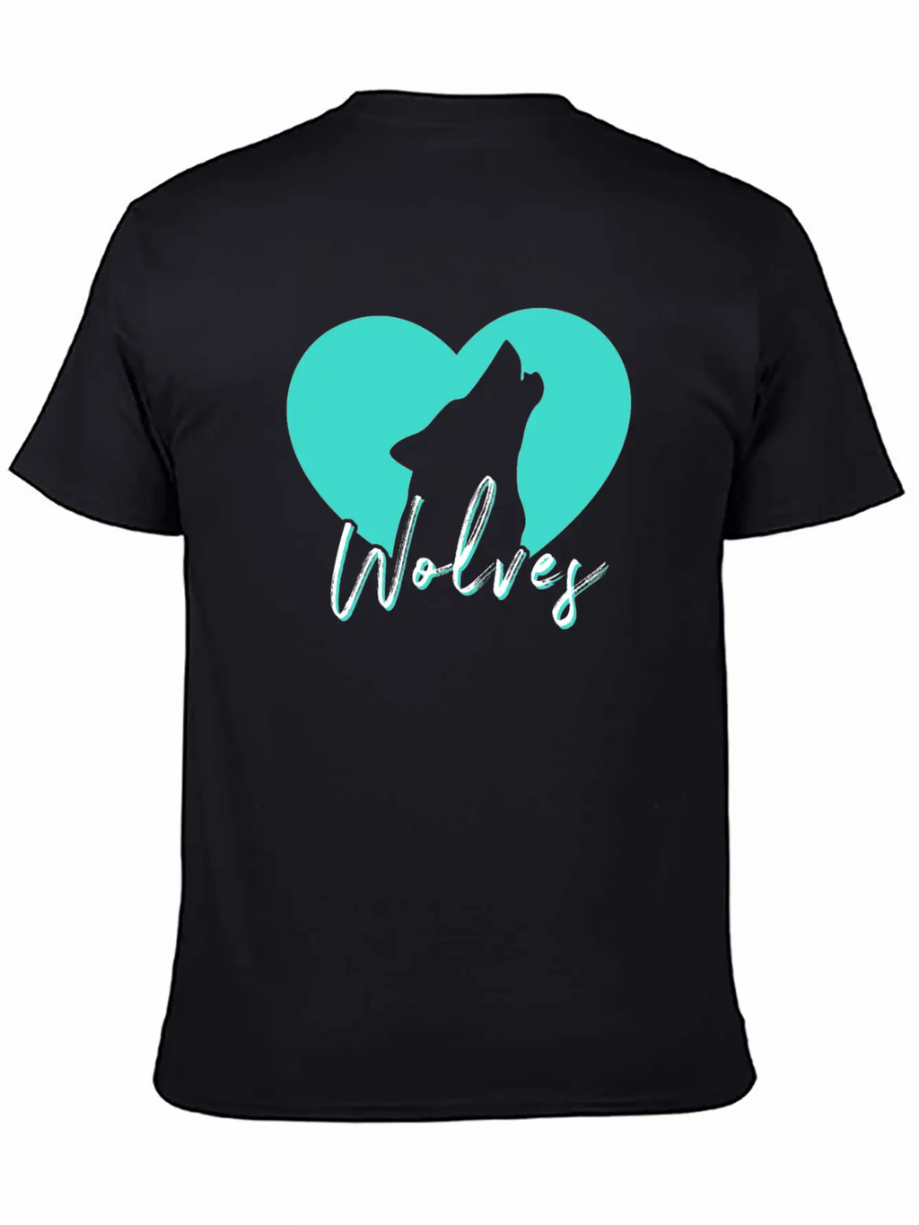 Cute Howling Wolf Spirit Animal Heart Love Wolves Breathable Soft Cotton T-Shirt – Timeless Casual Look