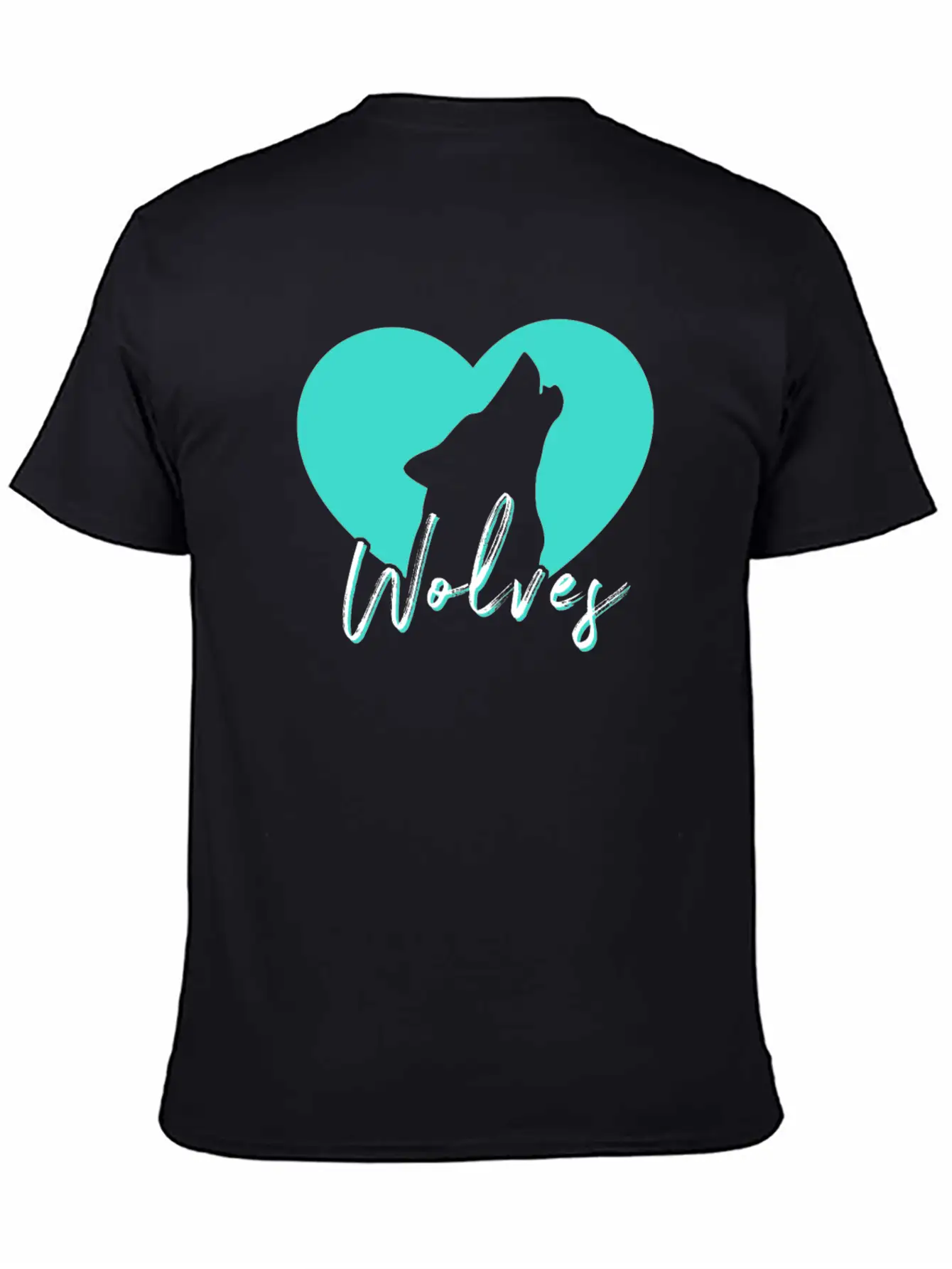 Cute Howling Wolf Spirit Animal Heart Love Wolves Breathable Soft Cotton T-Shirt – Timeless Casual Look