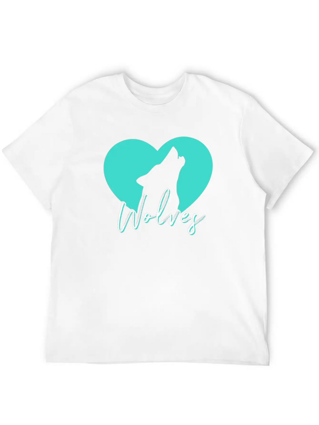 Cute Howling Wolf Spirit Animal Heart Love Wolves Breathable Soft Cotton T-Shirt – Timeless Casual Look