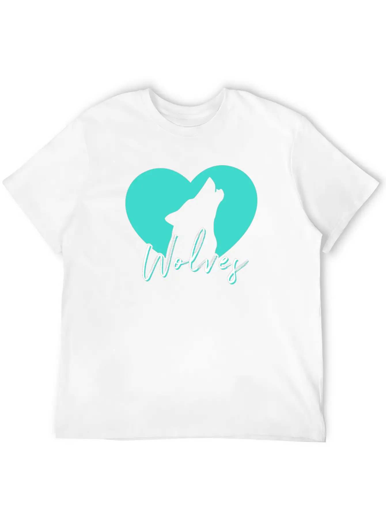 Cute Howling Wolf Spirit Animal Heart Love Wolves Breathable Soft Cotton T-Shirt – Timeless Casual Look