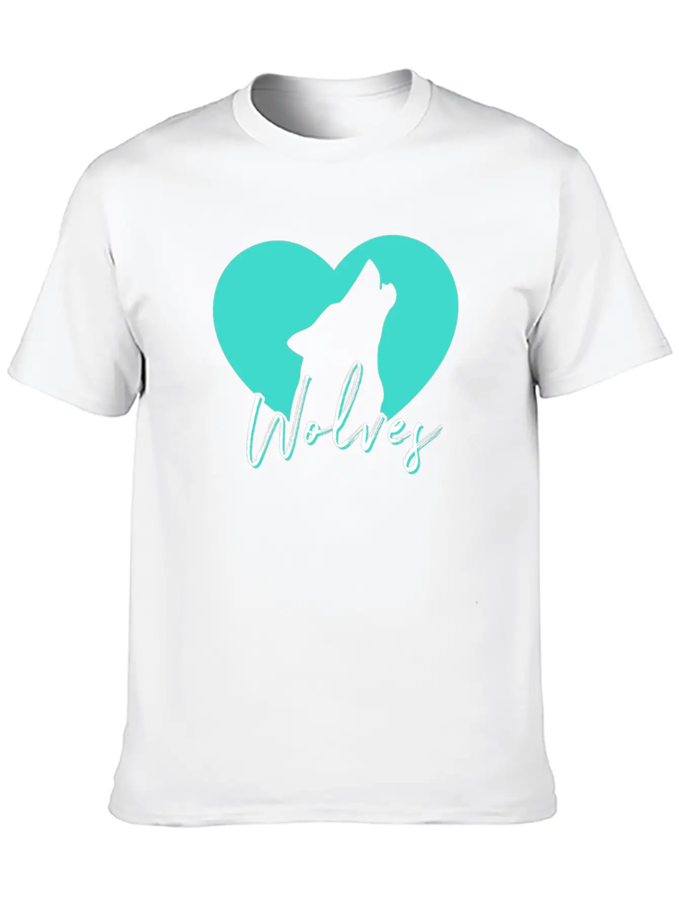 Cute Howling Wolf Spirit Animal Heart Love Wolves Breathable Soft Cotton T-Shirt – Timeless Casual Look