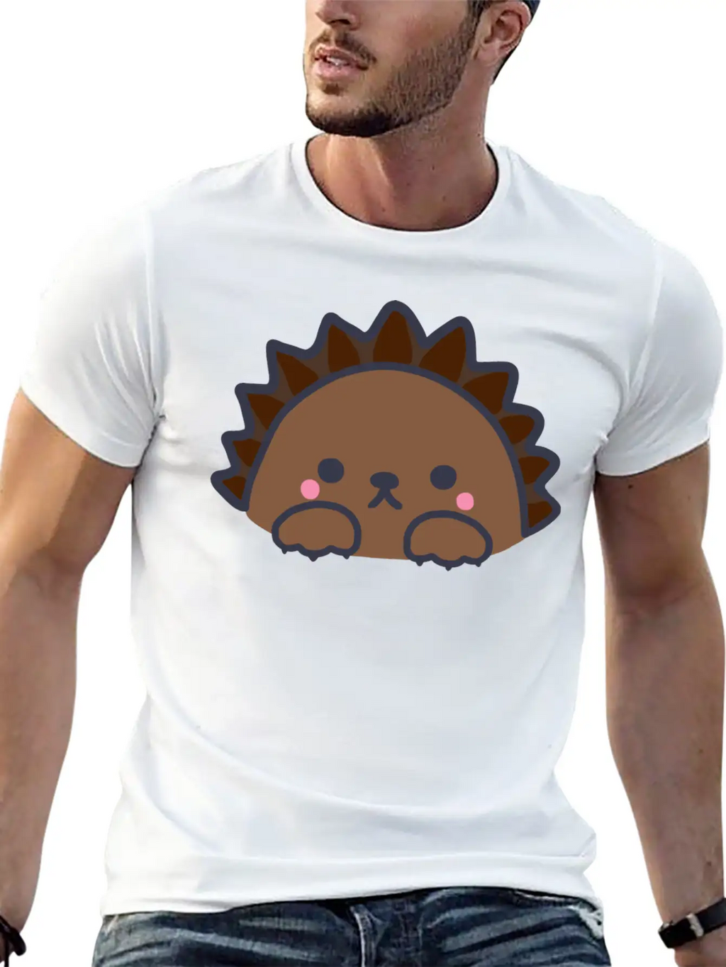 Cute Kawaii Hedgehog Unisex Casual T-Shirt – Clean Design For Daily Comfort