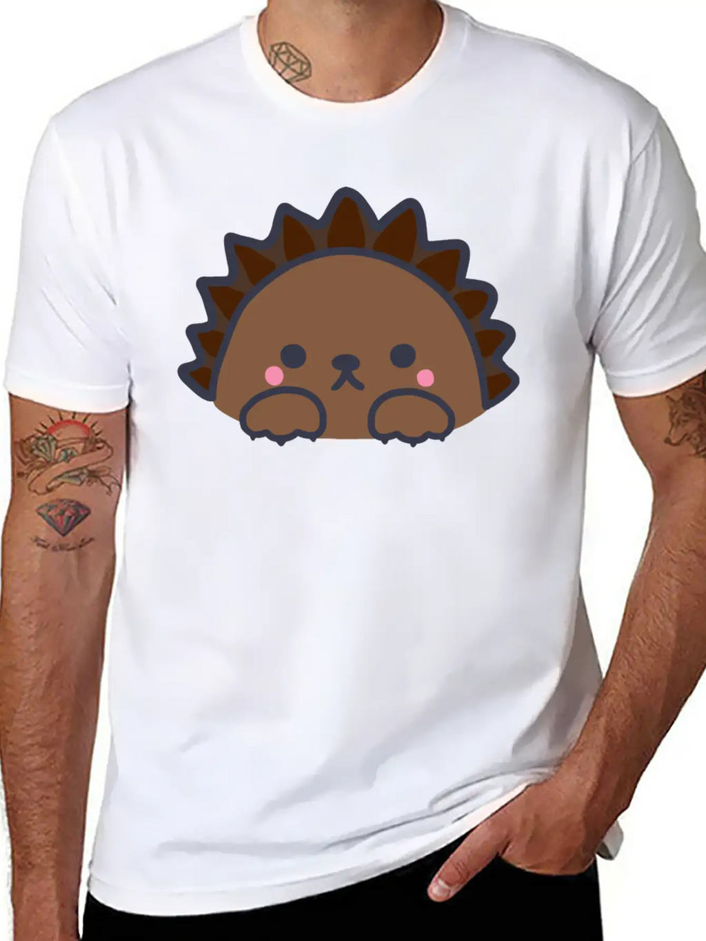 Cute Kawaii Hedgehog Unisex Casual T-Shirt – Clean Design For Daily Comfort