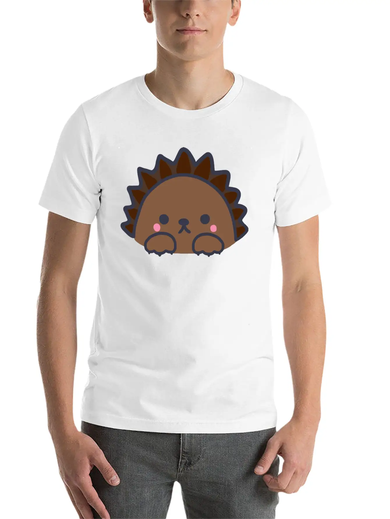 Cute Kawaii Hedgehog Unisex Casual T-Shirt – Clean Design For Daily Comfort