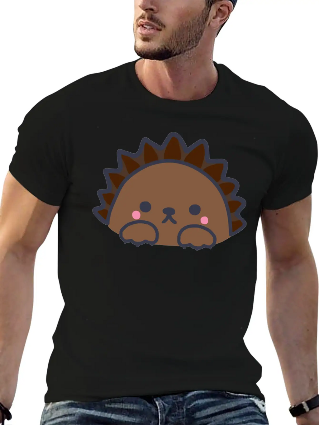 Cute Kawaii Hedgehog Unisex Casual T-Shirt – Clean Design For Daily Comfort