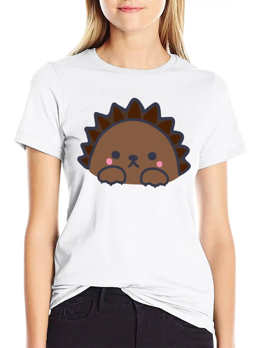 Cute Kawaii Hedgehog Unisex Casual T-Shirt – Clean Design For Daily Comfort