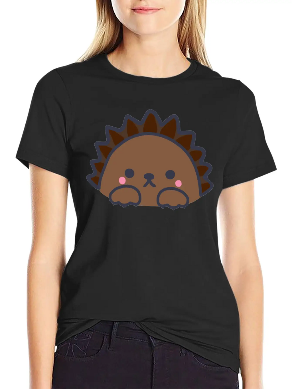 Cute Kawaii Hedgehog Unisex Casual T-Shirt – Clean Design For Daily Comfort
