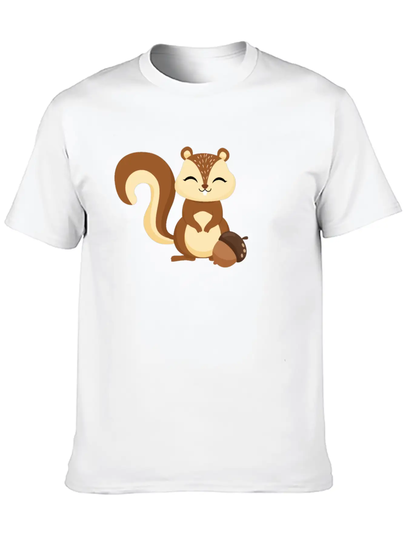 Cute Kids Squirrel Animal Motif Unisex Casual T-Shirt – Clean Design For Daily Comfort