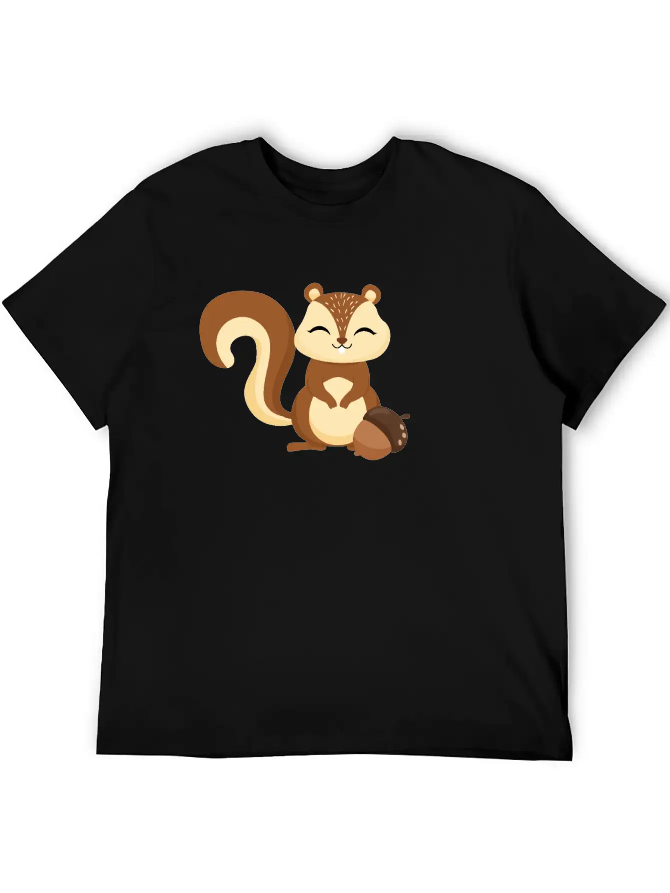 Cute Kids Squirrel Animal Motif Unisex Casual T-Shirt – Clean Design For Daily Comfort