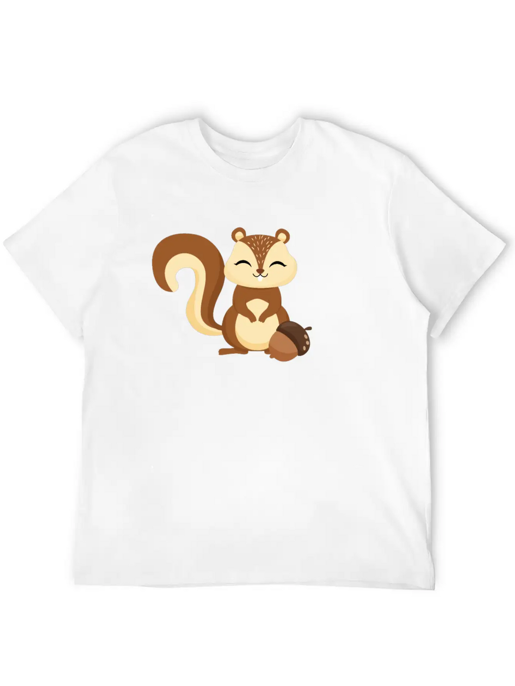 Cute Kids Squirrel Animal Motif Unisex Casual T-Shirt – Clean Design For Daily Comfort