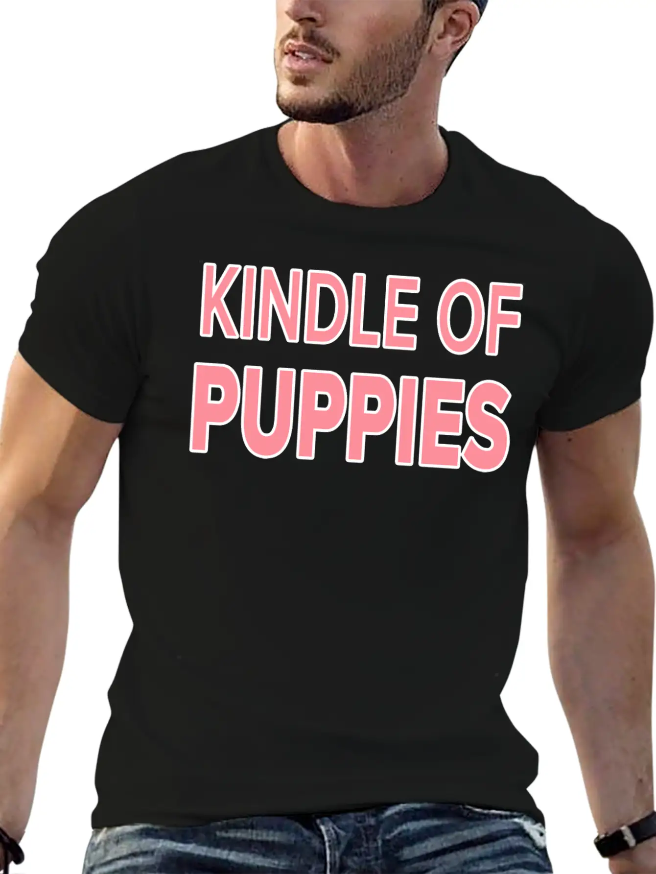 Cute Kindle Of Puppies.Puppy Lovers Gift. Casual Graphic T-Shirt – Simple And Comfortable Daily Wear