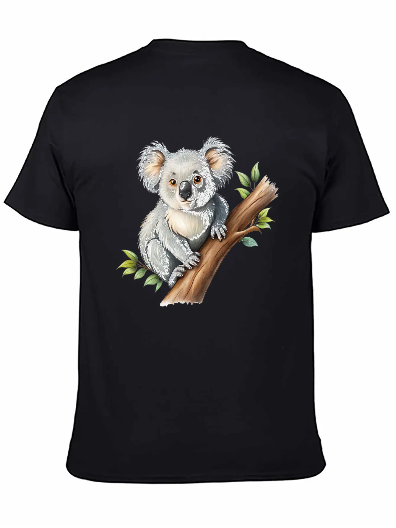 Cute Koala On A Tree Branch Vector Illustration Unisex Casual T-Shirt – Clean Design For Daily Comfort