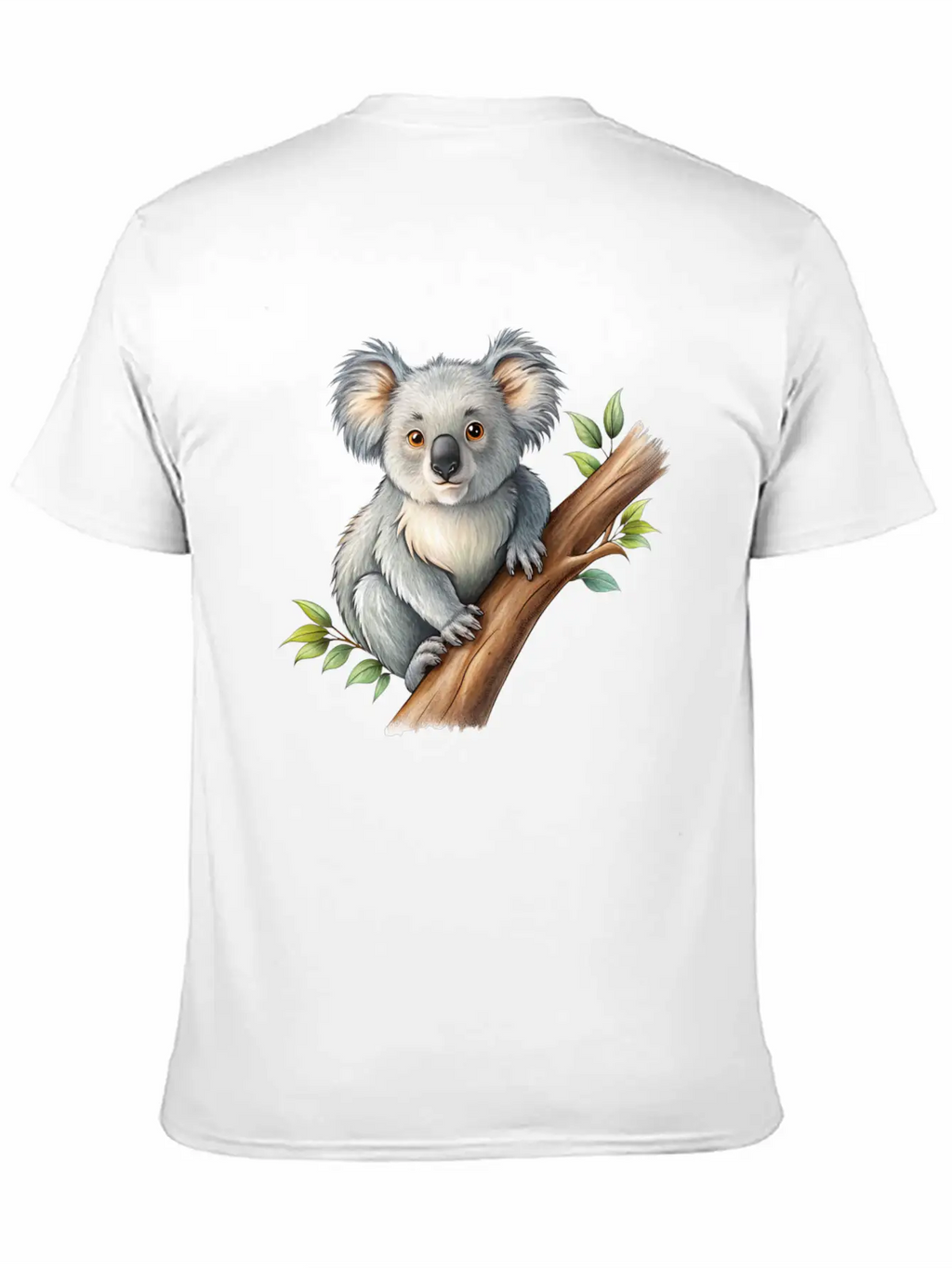 Cute Koala On A Tree Branch Vector Illustration Unisex Casual T-Shirt – Clean Design For Daily Comfort